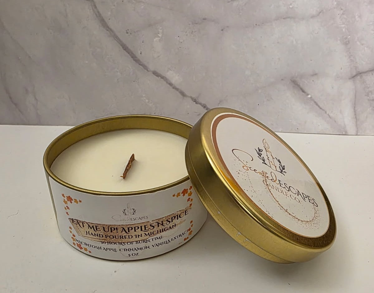 Eat me up! Apples N Spice Luxury Wooden Wick Candle
