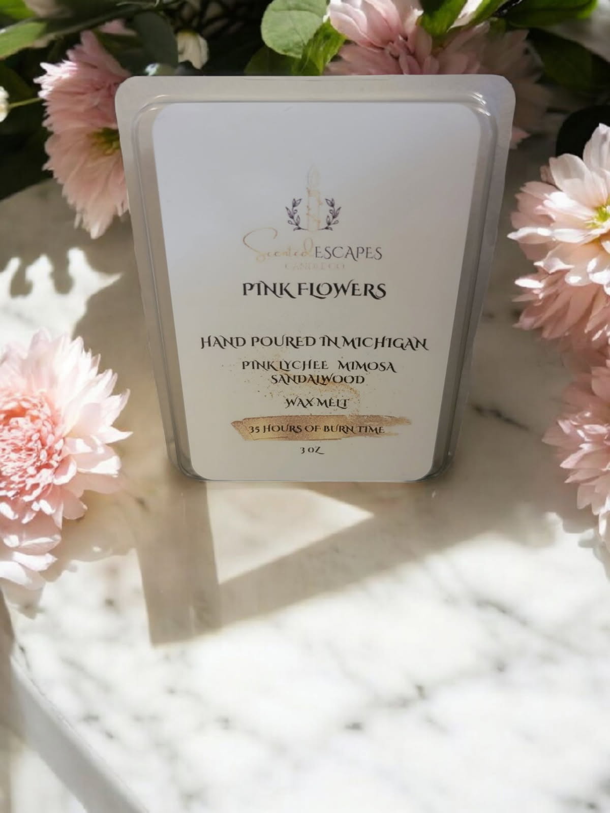 Pink Flowers Luxury 3 oz Wax Melt