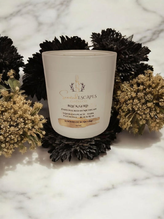 Black Gold Cotton Wick Candle