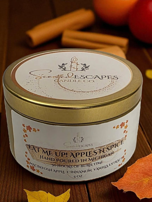 Eat me up! Apples N Spice Luxury Wooden Wick Candle