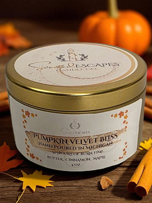 Pumpkin Velvet Bliss Luxury Wooden Wick Candle