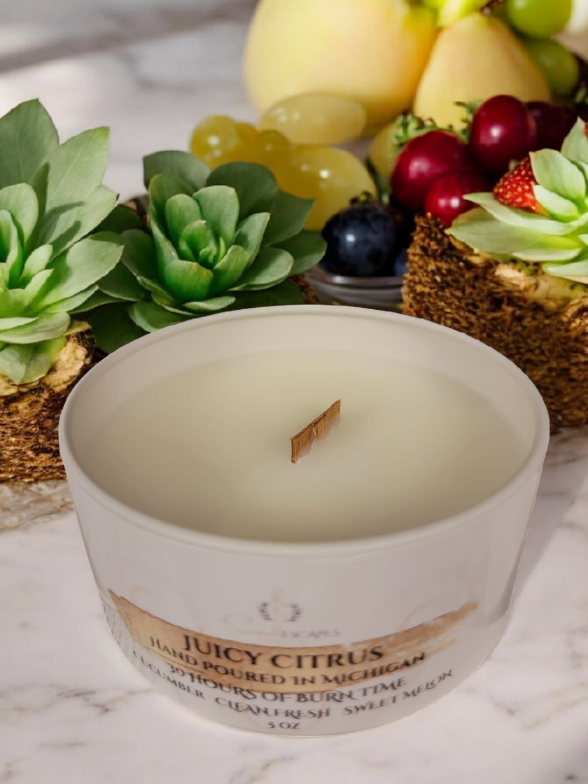 Juicy Fruit 5oz Wooden Wick Candle